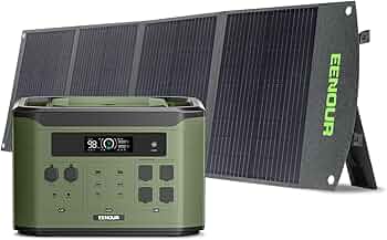 Amazon.co.jp: EENOUR ポータブル電源 F2000 ソーラーパネル120W 1枚